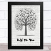 Scott Keo All to You Music Script Tree Song Lyric Music Art Print