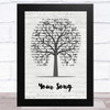 Ellie Goulding Your Song Music Script Tree Song Lyric Music Art Print