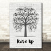 Andra Day Rise Up Music Script Tree Song Lyric Music Art Print