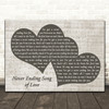 The New Seekers Never Ending Song of Love Landscape Music Script Two Hearts Song Lyric Music Art Print