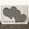 The Everly Brothers Let It Be Me Landscape Music Script Two Hearts Song Lyric Music Art Print