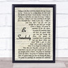 Kings Of Leon Be Somebody Vintage Script Song Lyric Quote Print