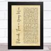 Manic Street Preachers Postcards From a Young Man Rustic Script Song Lyric Music Art Print