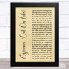 UB40 Groovin' (Out On Life) Rustic Script Song Lyric Music Art Print