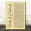 The Proclaimers Streets of Edinburgh Rustic Script Song Lyric Music Art Print