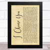 Ryann Darling I Choose You Rustic Script Song Lyric Music Art Print