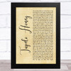 Van Morrison Tupelo Honey Rustic Script Song Lyric Music Art Print