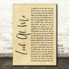 Alan Jackson Look At Me Rustic Script Song Lyric Music Art Print