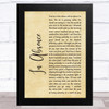 Silent Planet In Absence Rustic Script Song Lyric Music Art Print