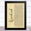 Matthew Morrison, Laura Michelle Kelly, Neverland Rustic Script Song Lyric Music Art Print