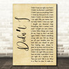 Darondo Didnt I Rustic Script Song Lyric Music Art Print