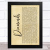 Rihanna Diamonds Rustic Script Song Lyric Music Art Print