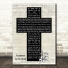 Leona Lewis Footprints In The Sand Music Script Christian Memorial Cross Song Lyric Music Art Print