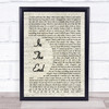 Linkin Park In The End Vintage Script Song Lyric Quote Print