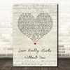 Billy Ocean Love Really Hurts Without You Script Heart Song Lyric Music Art Print