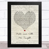 Rod Stewart Make Love With Me Tonight Script Heart Song Lyric Music Art Print