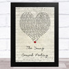 The Distillers The Young Crazed Peeling Script Heart Song Lyric Music Art Print