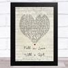 The White Stripes Fell in Love With a Girl Script Heart Song Lyric Music Art Print