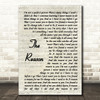 Hoobastank The Reason Vintage Script Song Lyric Quote Print