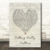 Mr. Probz Nothing Really Matters Script Heart Song Lyric Music Art Print