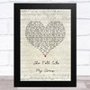 Ed Harcourt She Fell Into My Arms Script Heart Song Lyric Music Art Print