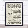 Michael Jackson Smile Vintage Script Song Lyric Quote Print