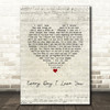 Boyzone Every Day I Love You Script Heart Song Lyric Music Art Print