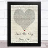 Eminem Love the Way You Lie Script Heart Song Lyric Music Art Print