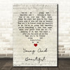 Elvis Presley Young And Beautiful Script Heart Song Lyric Music Art Print