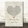 Ron Hall & The Muthafunkaz feat. Marc Evans The Way You Love Me Script Heart Song Lyric Music Art Print