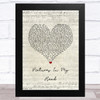 Westlife Pictures In My Head Script Heart Song Lyric Music Art Print