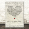 Aslan Wish You Were Here Script Heart Song Lyric Music Art Print