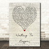 Marillion Waiting To Happen Script Heart Song Lyric Music Art Print