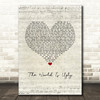 My Chemical Romance The World Is Ugly Script Heart Song Lyric Music Art Print