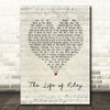 The Lightening Seeds The Life of Riley Script Heart Song Lyric Music Art Print