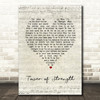 The Mission Tower of Strength Script Heart Song Lyric Music Art Print