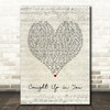 38 Special Caught Up in You Script Heart Song Lyric Music Art Print