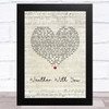Crowded House Weather With You Script Heart Song Lyric Music Art Print