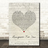Stereophonics Hungover For You Script Heart Song Lyric Music Art Print