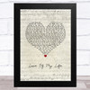 Carly Simon Love Of My Life Script Heart Song Lyric Music Art Print