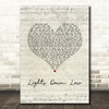 MAX Lights Down Low Script Heart Song Lyric Music Art Print