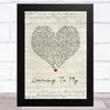 Pink Floyd Learning To Fly Script Heart Song Lyric Music Art Print