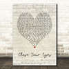 Westlife Close Your Eyes Script Heart Song Lyric Music Art Print