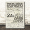 Stereophonics Dakota Vintage Script Song Lyric Quote Print