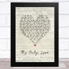 Elvis Presley It's Only Love Script Heart Song Lyric Music Art Print