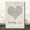 Jerry Lee Lewis Chantilly Lace Script Heart Song Lyric Music Art Print