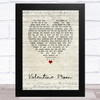 Jools Holland Valentine Moon Script Heart Song Lyric Music Art Print