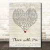 Dub FX There with Me Script Heart Song Lyric Music Art Print