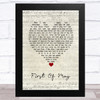 Bee Gees First Of May Script Heart Song Lyric Music Art Print