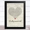 James Morrison Undiscovered Script Heart Song Lyric Music Art Print